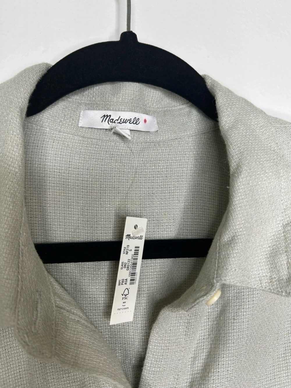 NWT Madewell linen Breezewoven Beachside Shirttail size small - Picture 4 of 8